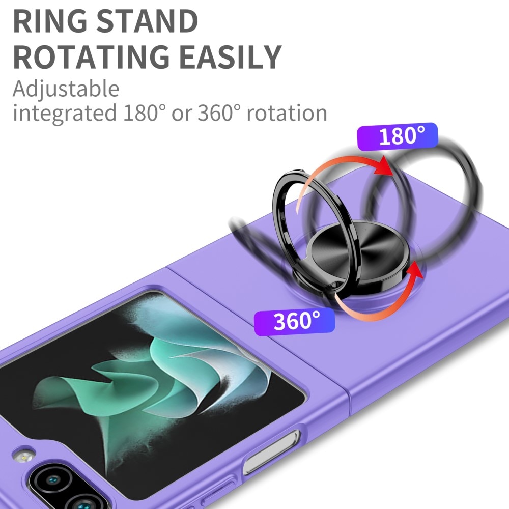 Coque magnétique avec porte-bague Samsung Galaxy Z Flip 5, violet