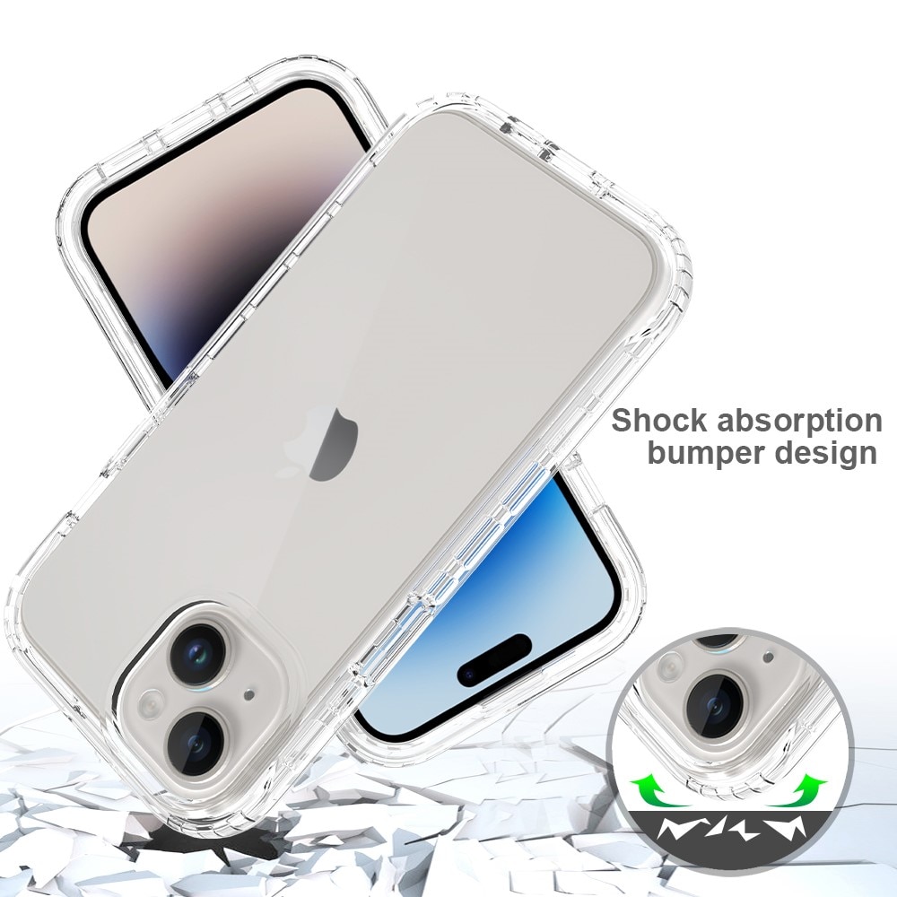 Coque de couverture complète iPhone 15 transparent