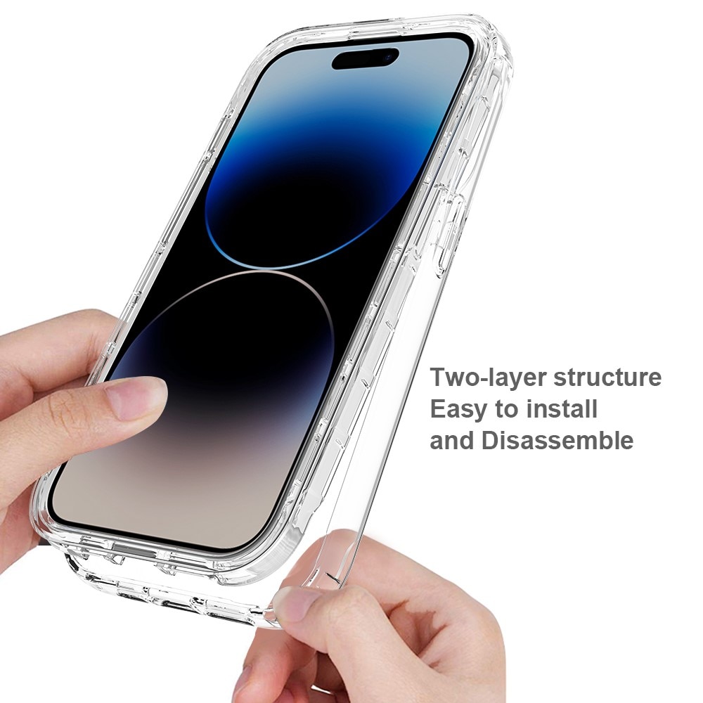 Coque de couverture complète iPhone 15 Pro transparent