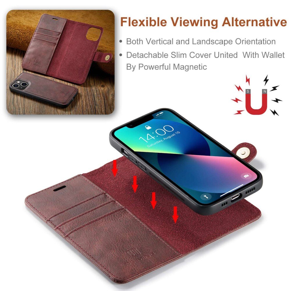 Étui portefeuille Magnet Wallet iPhone 15, Red