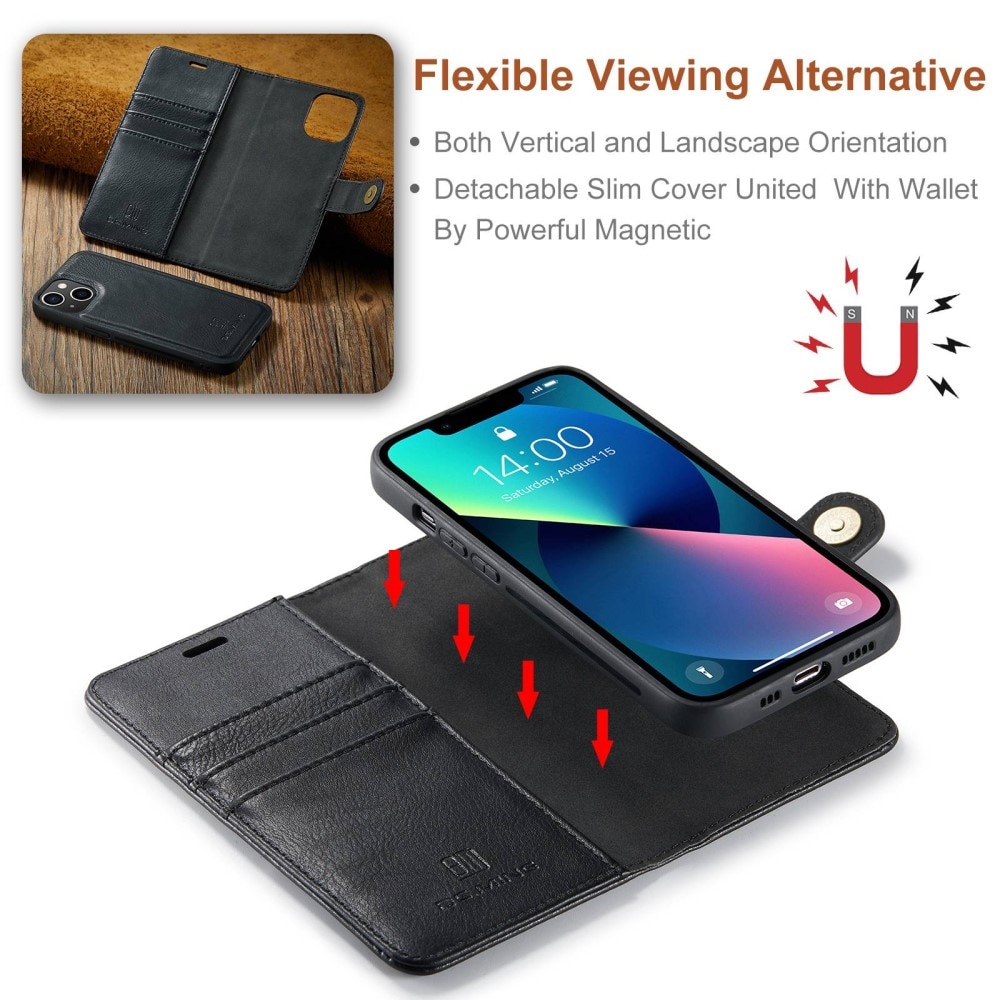 Étui portefeuille Magnet Wallet iPhone 15 Plus, Black