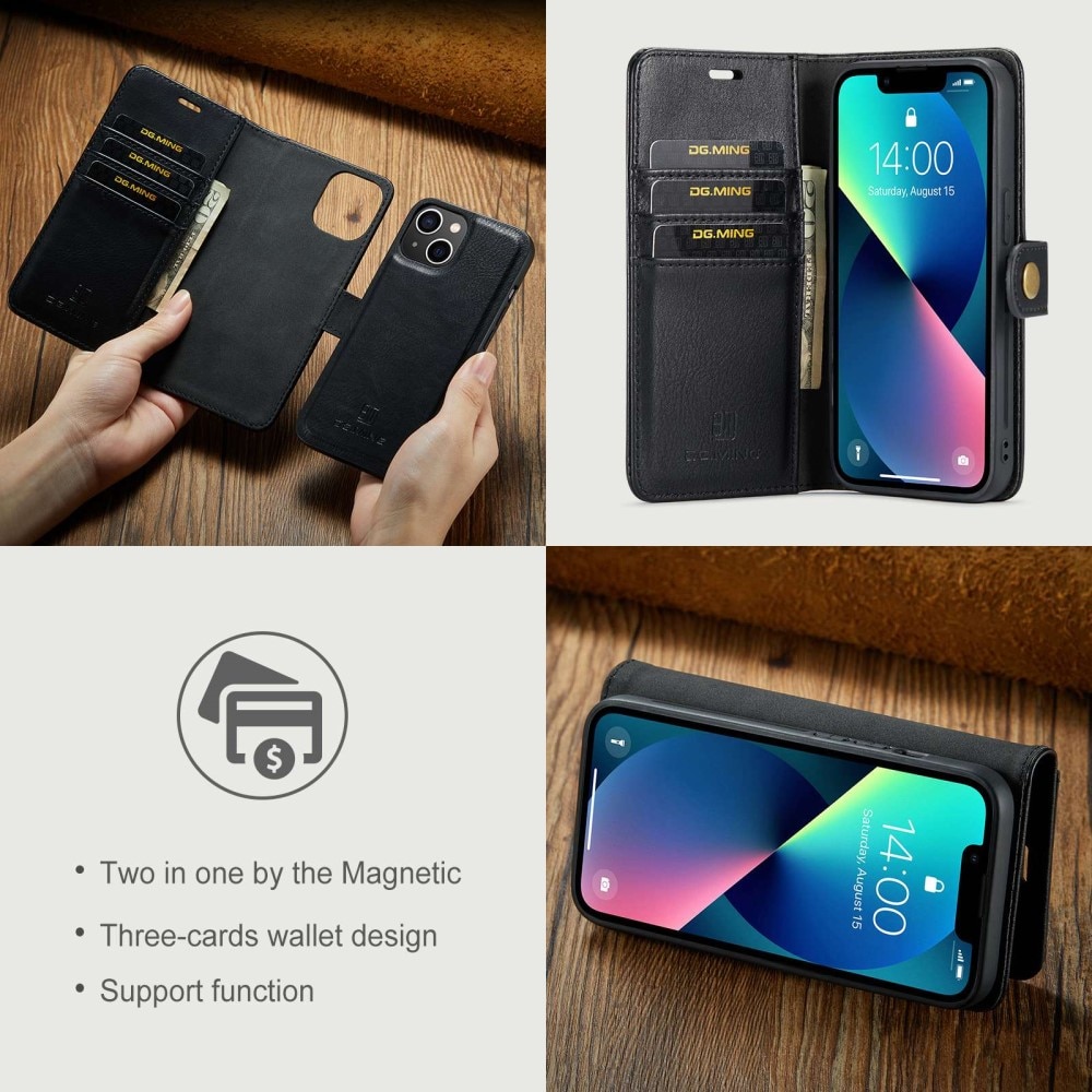 Étui portefeuille Magnet Wallet iPhone 15 Plus, Black