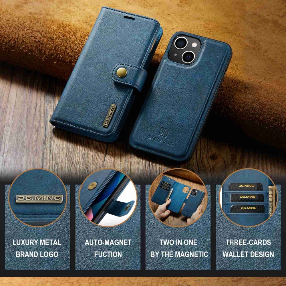 Étui portefeuille Magnet Wallet iPhone 15 Plus, Blue