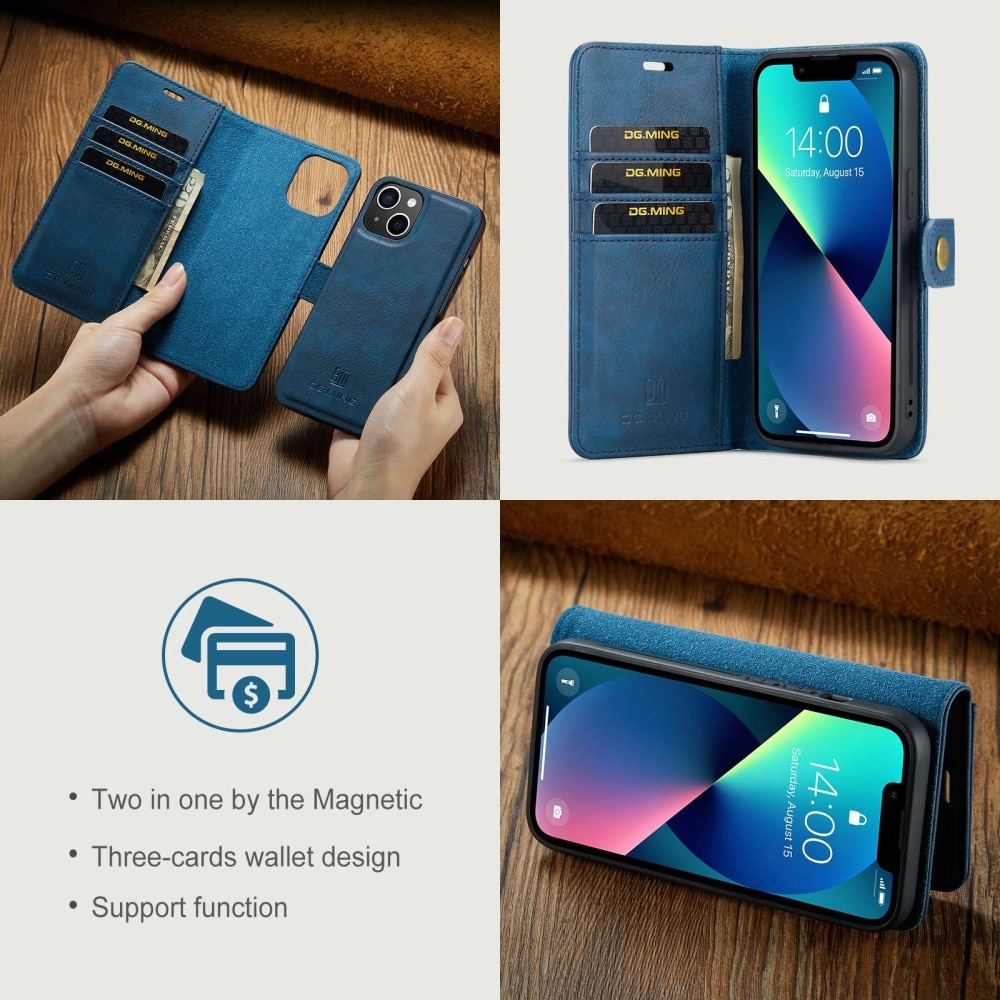 Étui portefeuille Magnet Wallet iPhone 15 Plus, Blue