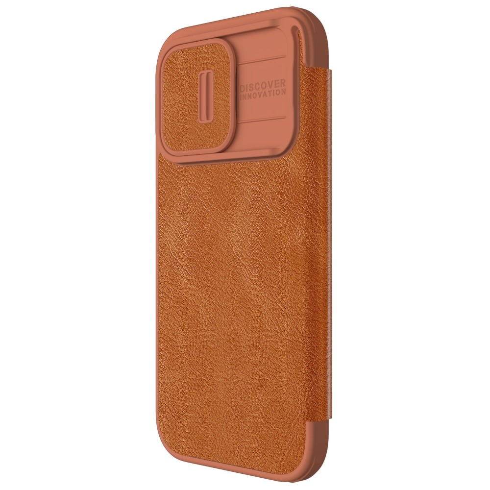 Etui Qin Pro CamShield iPhone 15 Pro Max, Brown