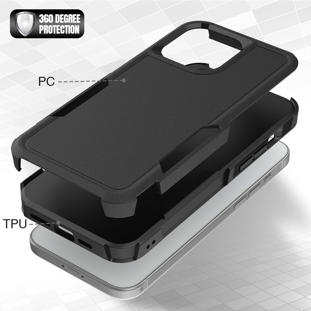 Coque hybride Off-road iPhone 15 Pro Max, noir