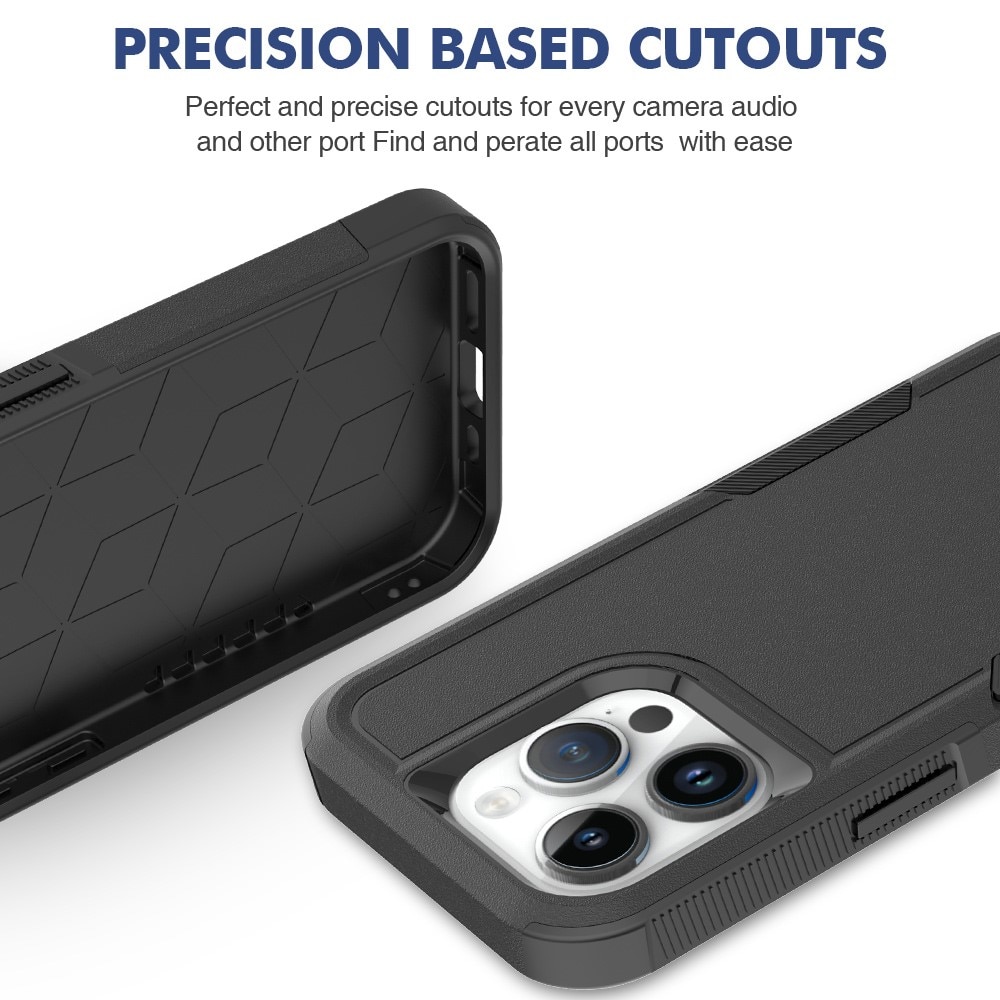 Coque hybride Off-road iPhone 15 Pro, noir