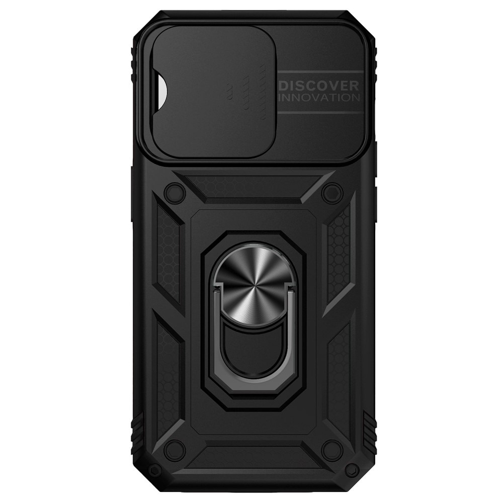 Coque Hybride Ring avec Protège Caméra iPhone 15 Pro, Noir