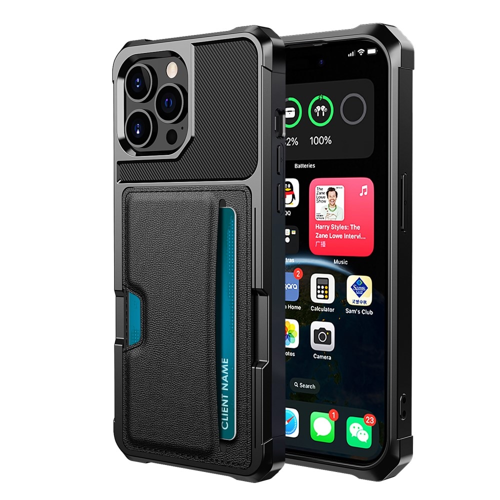 Coque Tough Card Case iPhone 15 Pro Max, noir