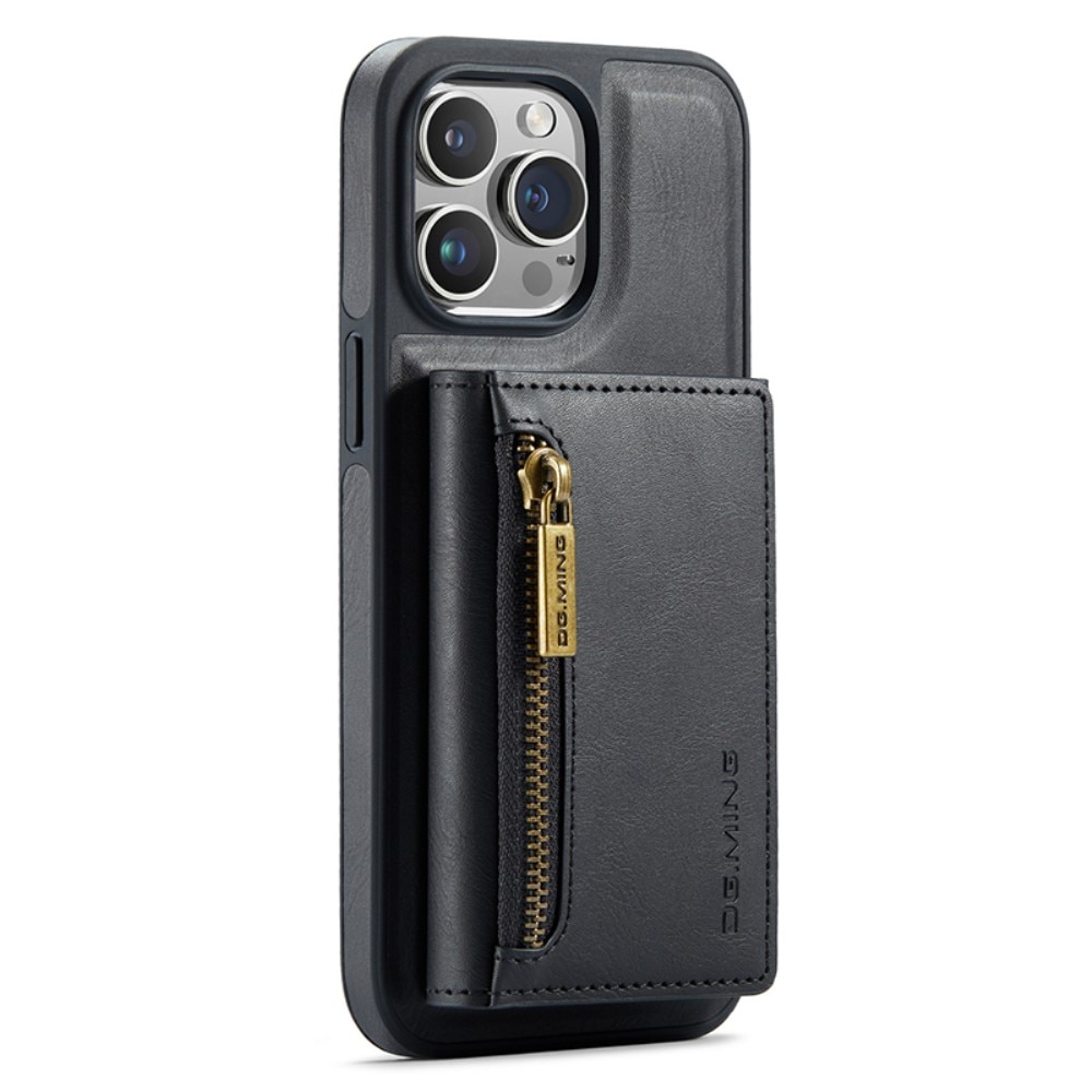 Coque Magnetic Card Slot Zipper iPhone 15 Pro Max, Black