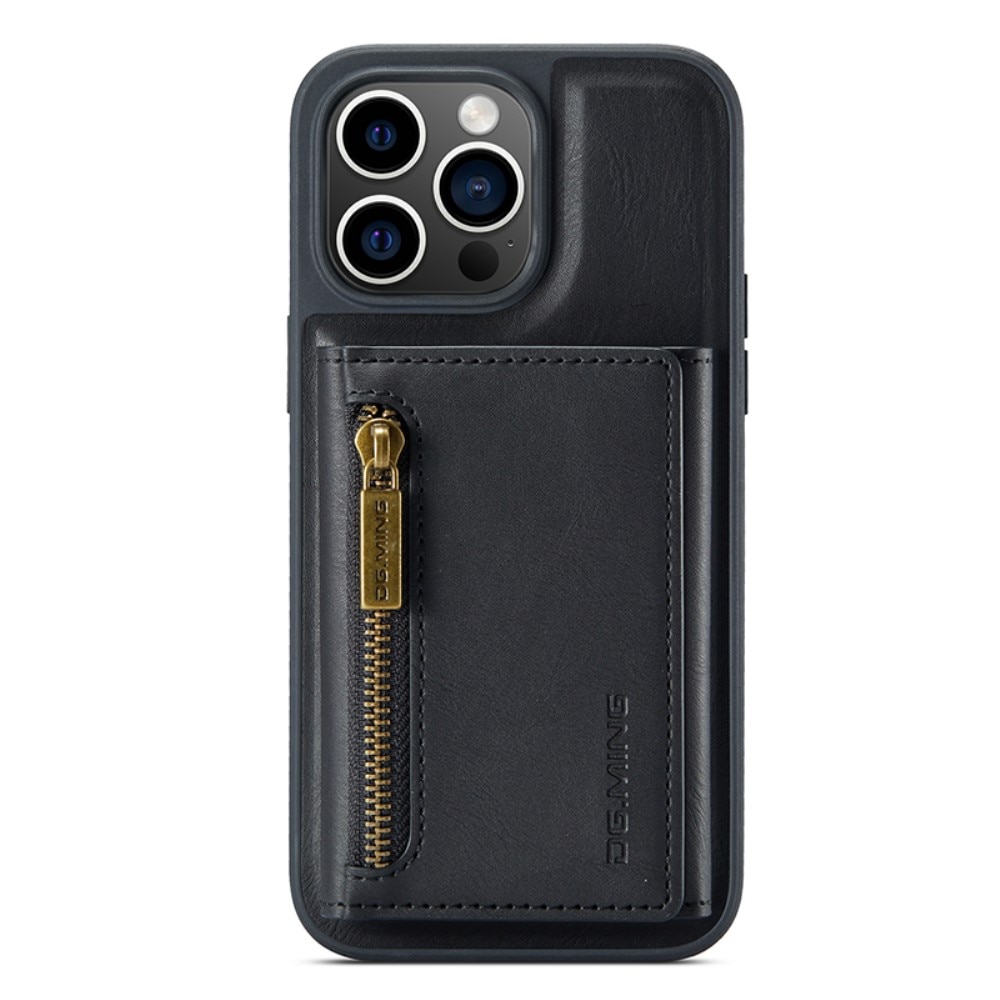 Coque Magnetic Card Slot Zipper iPhone 15 Pro Max, Black