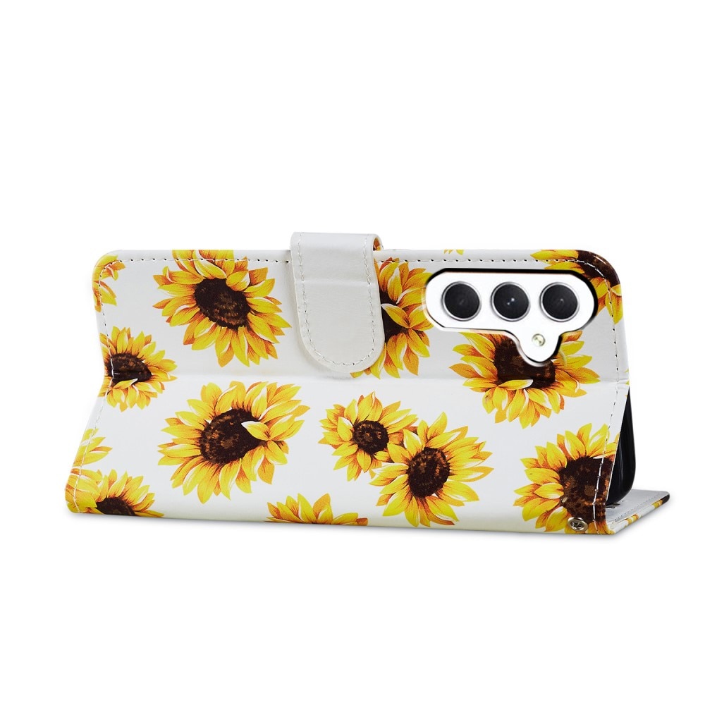 Coque portefeuille Samsung Galaxy A15, tournesol