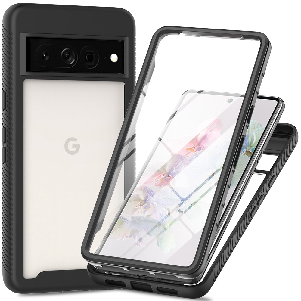 Coque Full Protection Google Pixel 9 Pro XL, noir/transparent
