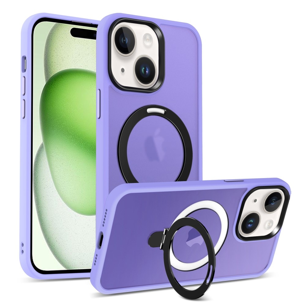 Coque hybride MagSafe Ring iPhone 15, Violet