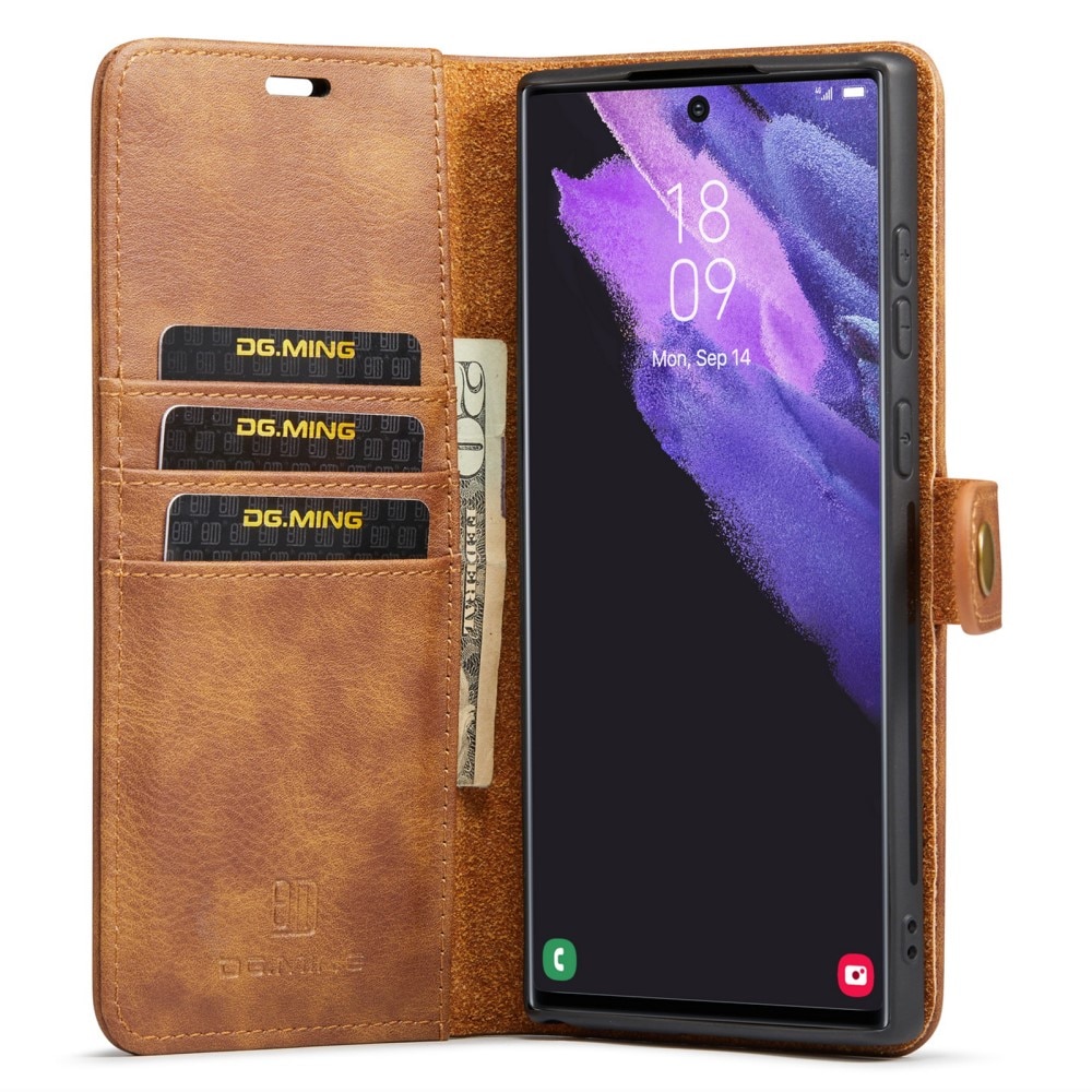 Étui portefeuille Magnet Wallet Samsung Galaxy S24 Ultra, Cognac