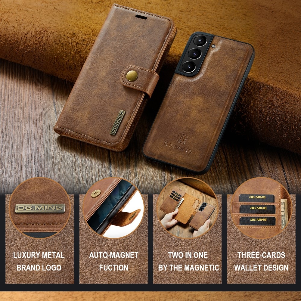 Étui portefeuille Magnet Wallet Samsung Galaxy S24, Cognac