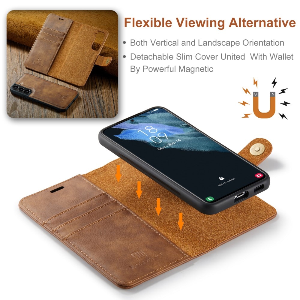 Étui portefeuille Magnet Wallet Samsung Galaxy S24, Cognac