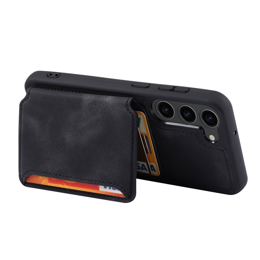 Coque porte-cartes Multi-slot anti-RFID Samsung Galaxy S24, noir