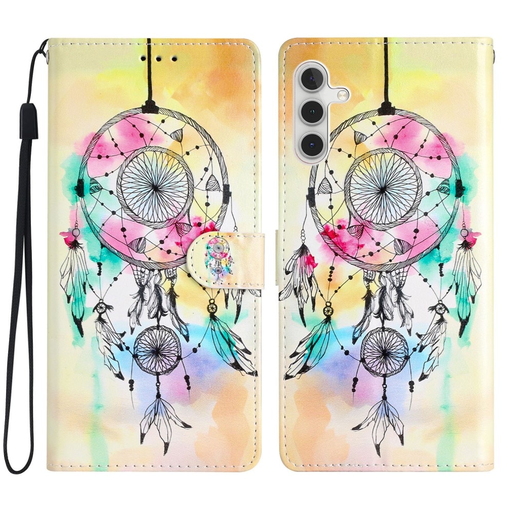 Coque portefeuille Samsung Galaxy A55, attrapeur de rêves