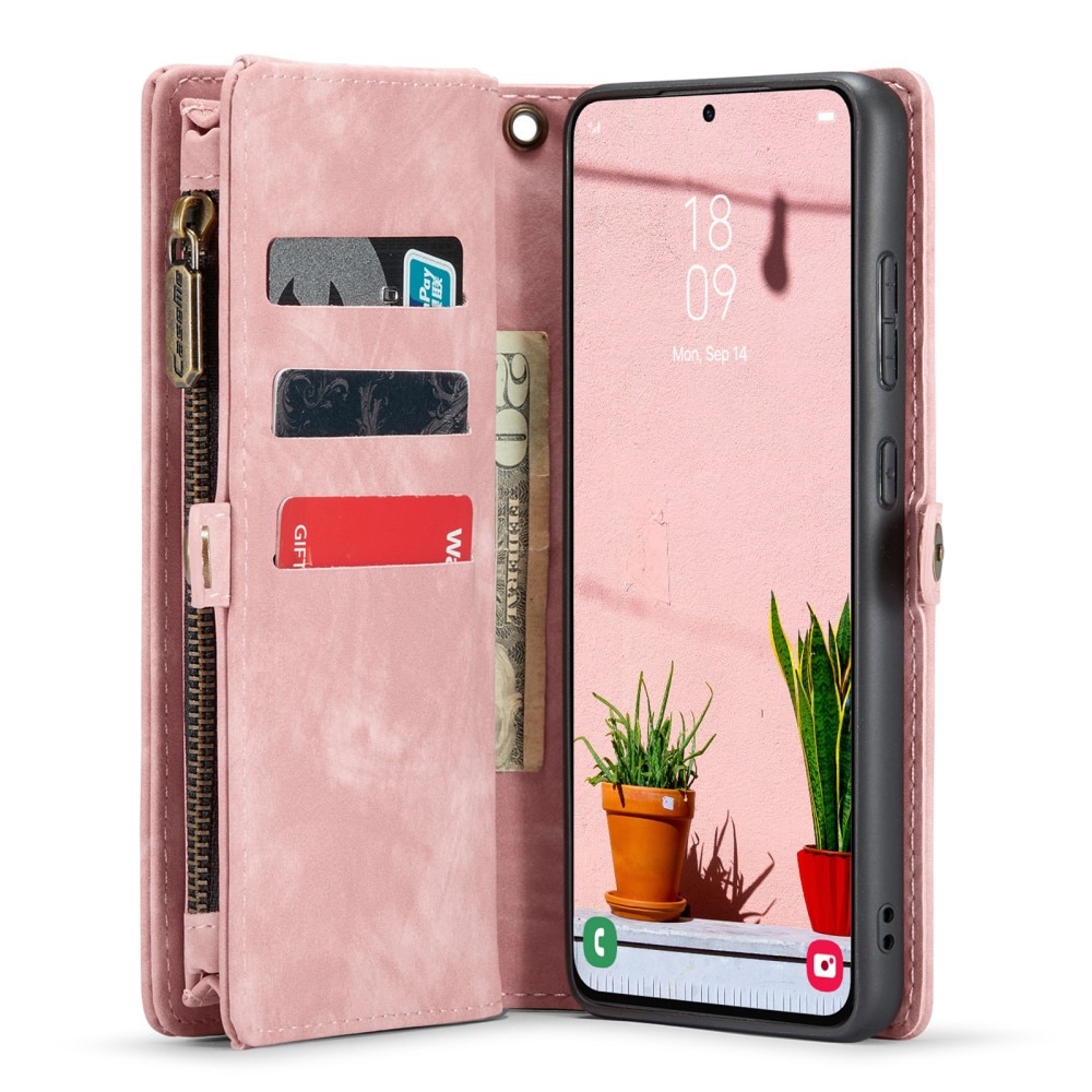 Étui portefeuille multi-cartes Samsung Galaxy S24, rose