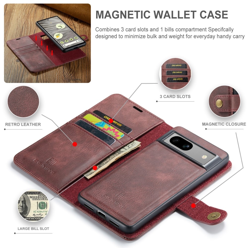 Étui portefeuille Magnet Wallet Google Pixel 9 Pro XL, Red