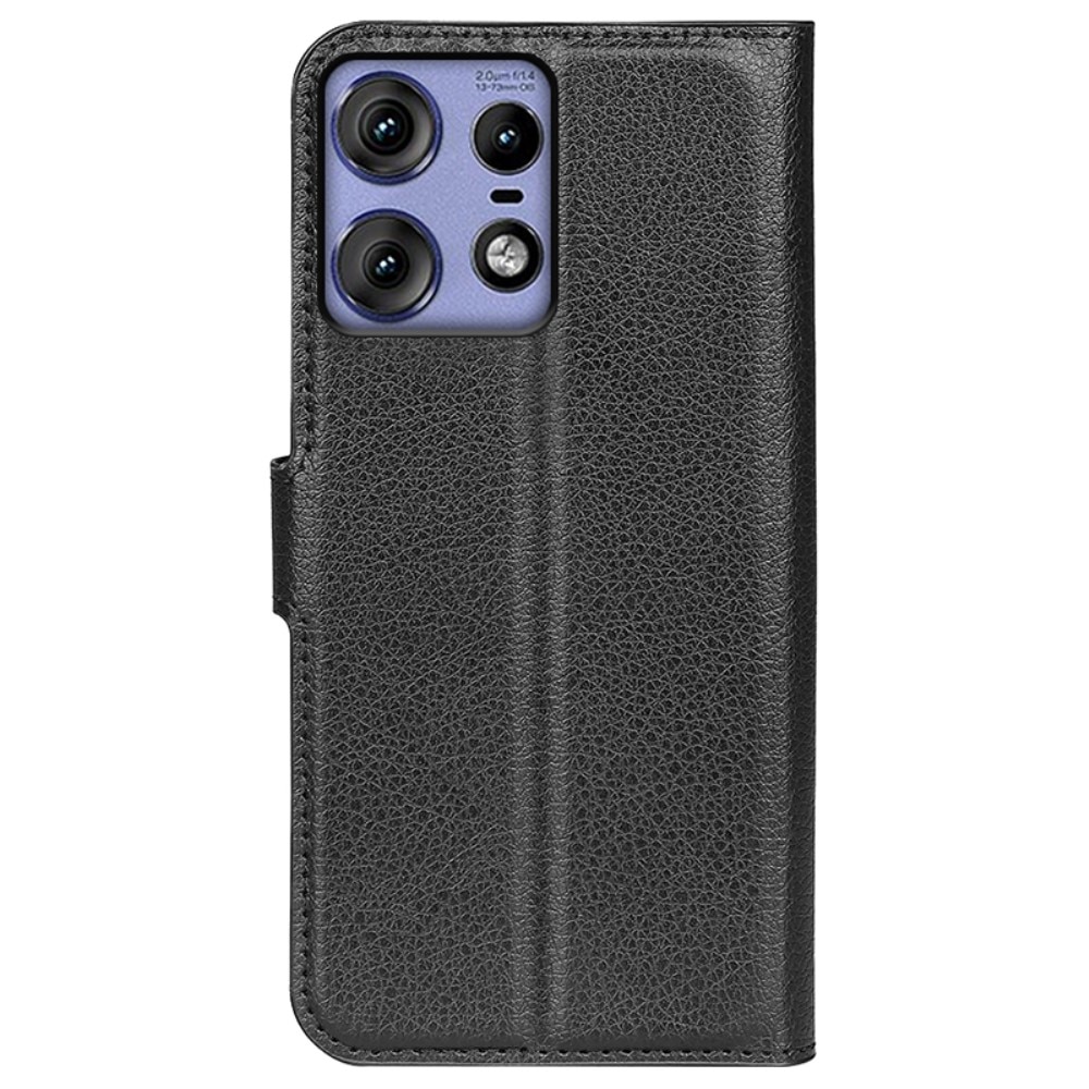 Coque portefeuille Motorola Edge 50 Pro, noir