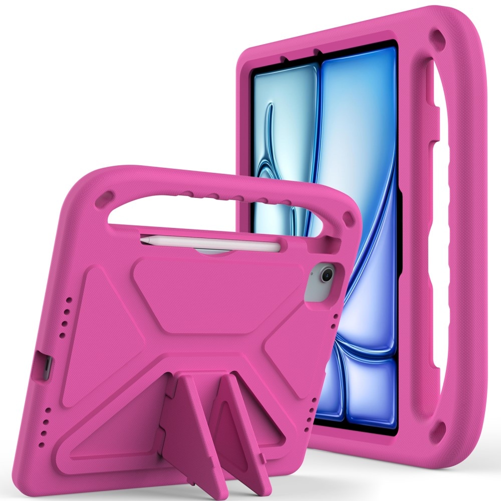 Coque EVA avec poignée pour enfants pour Apple iPad Air 11 7th Gen (2025), rose