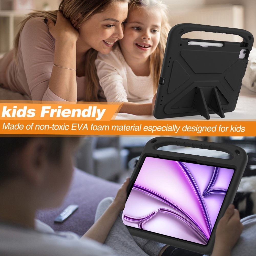 Coque EVA avec poignée pour enfants pour iPad Air 13 (2024), noir