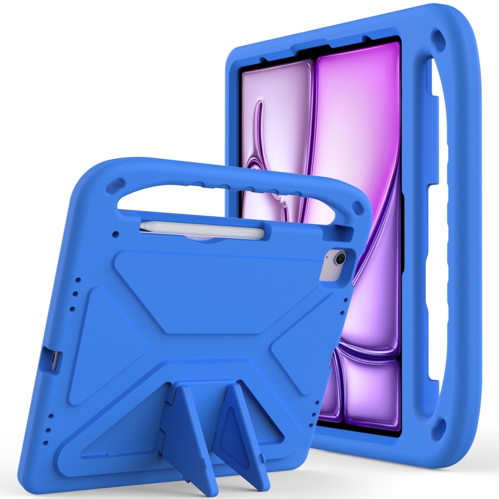 Coque EVA avec poignée pour enfants pour iPad Air 13 (2024), bleu