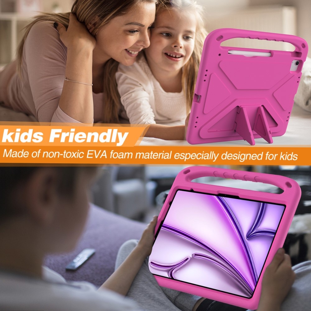 Coque EVA avec poignée pour enfants pour iPad Air 13 (2024), rose
