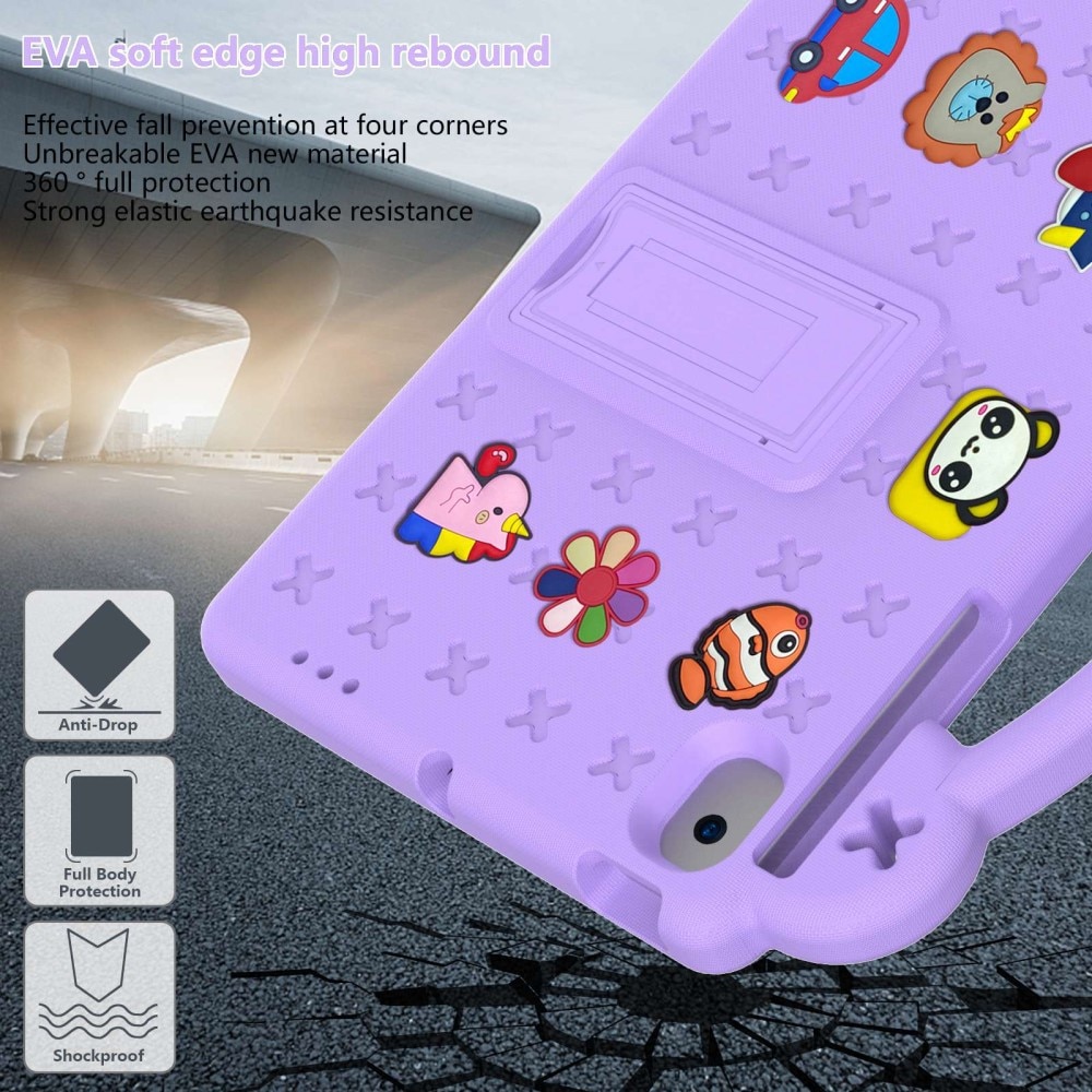 Kickstand Coque antichoc pour enfants Samsung Galaxy Tab A8 10.5, violet