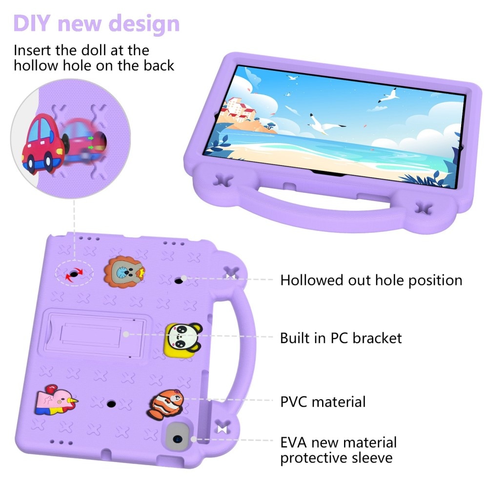 Kickstand Coque antichoc pour enfants Samsung Galaxy Tab A8 10.5, violet