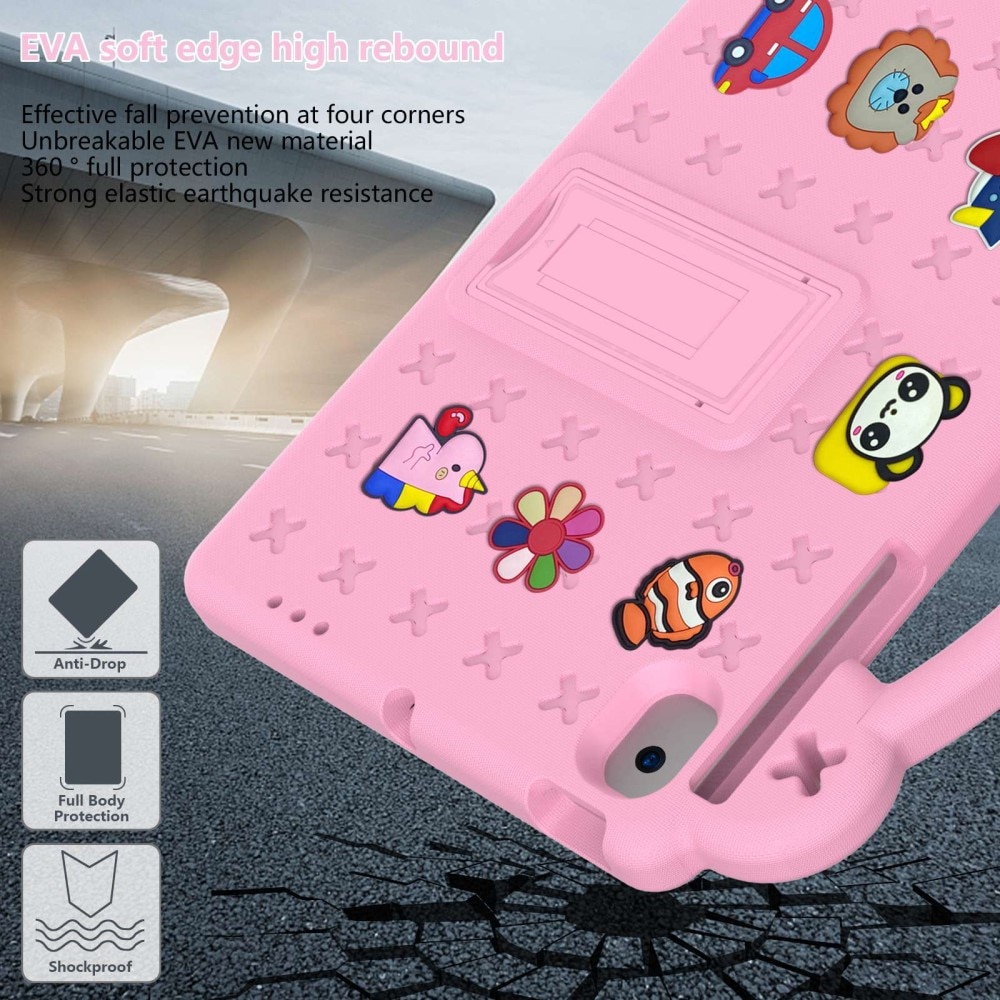 Kickstand Coque antichoc pour enfants Samsung Galaxy Tab A8 10.5, rose