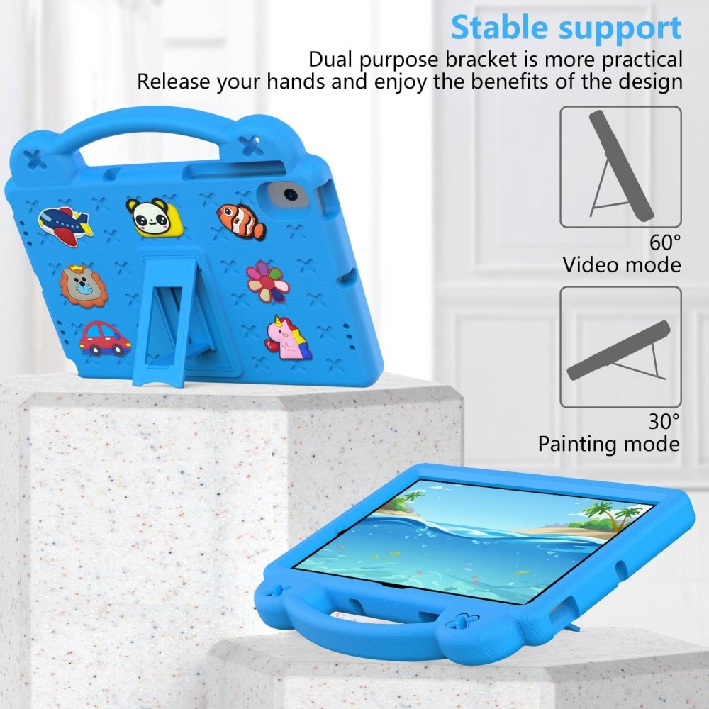 Kickstand Coque antichoc pour enfants Samsung Galaxy Tab A8 10.5, bleu