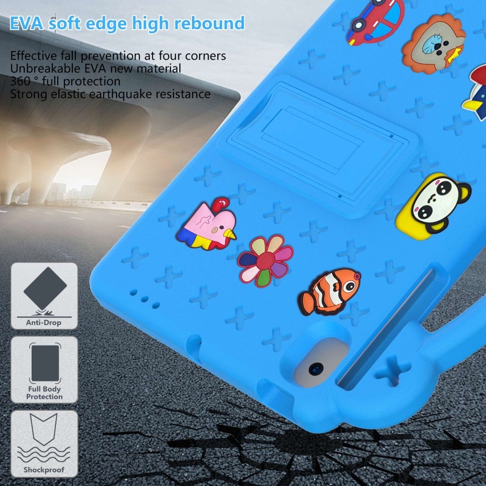 Kickstand Coque antichoc pour enfants Samsung Galaxy Tab A8 10.5, bleu