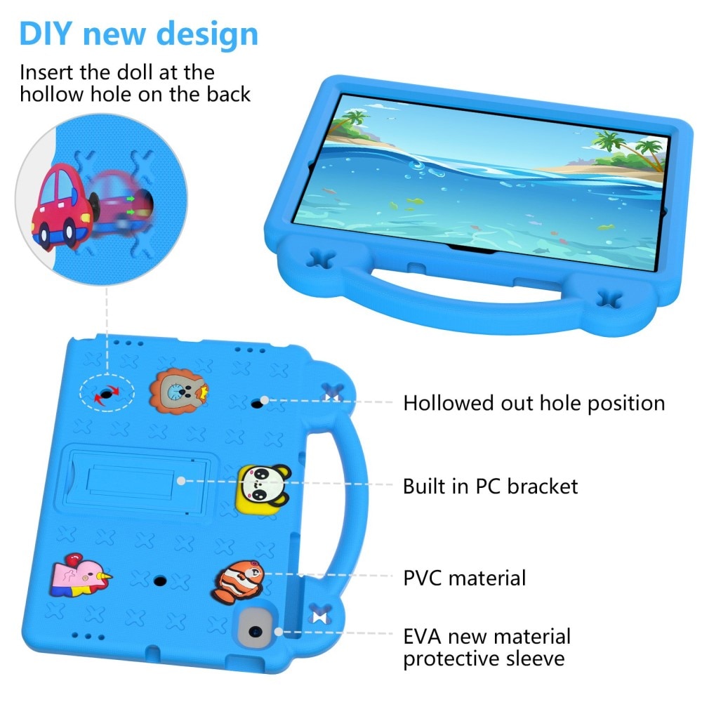 Kickstand Coque antichoc pour enfants Samsung Galaxy Tab A8 10.5, bleu