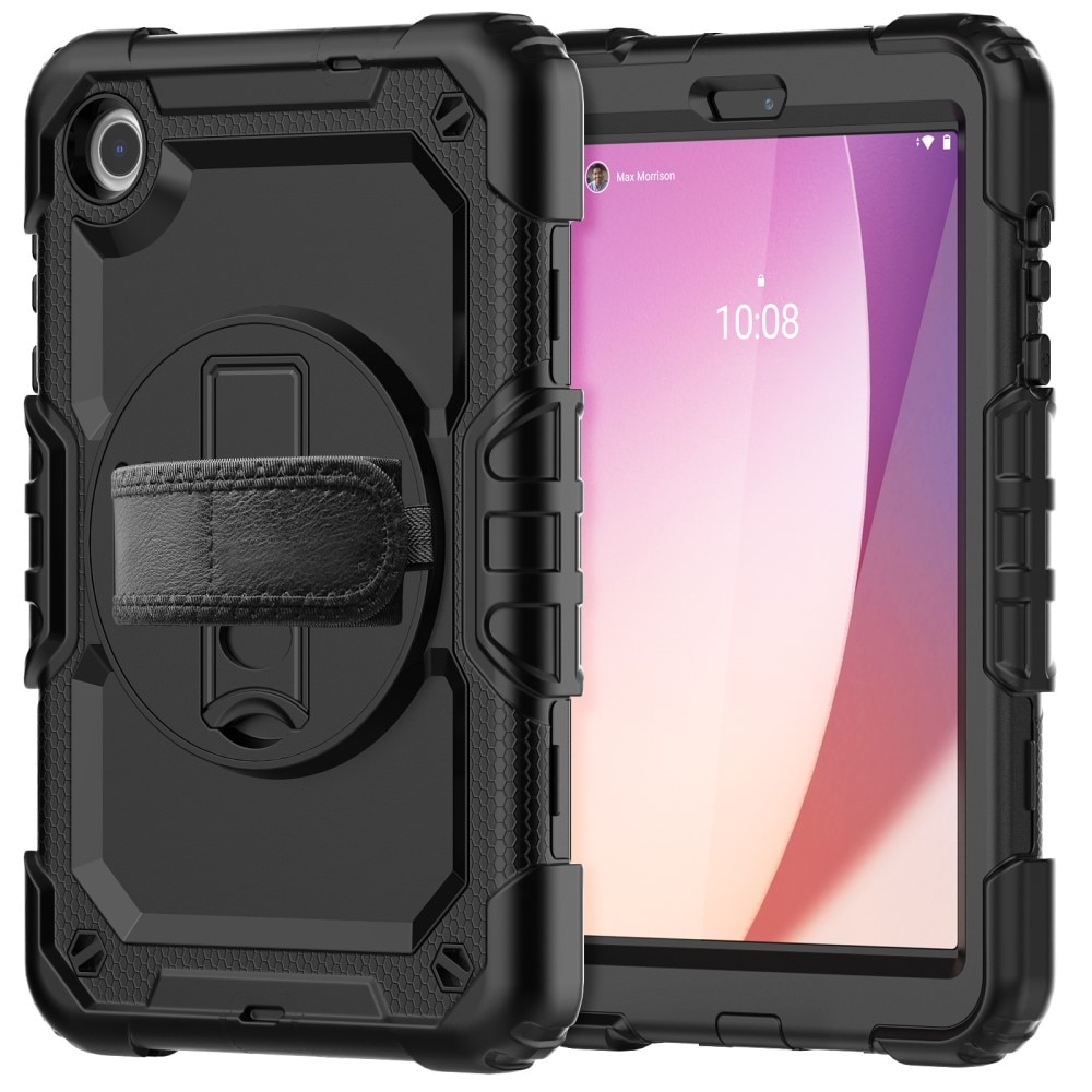 Full Protection Coque hybride antichoc avec bandoulière Lenovo Tab M8 (4th Gen), noir