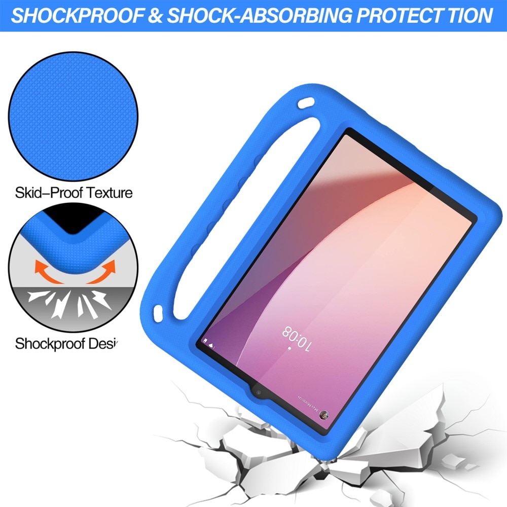 Coque EVA avec poignée pour enfants pour Lenovo Tab M8 (4th Gen), bleu