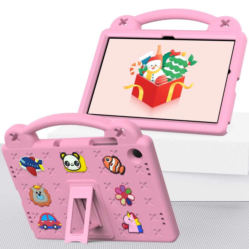 Kickstand Coque antichoc pour enfants Samsung Galaxy Tab A9 Plus, rose