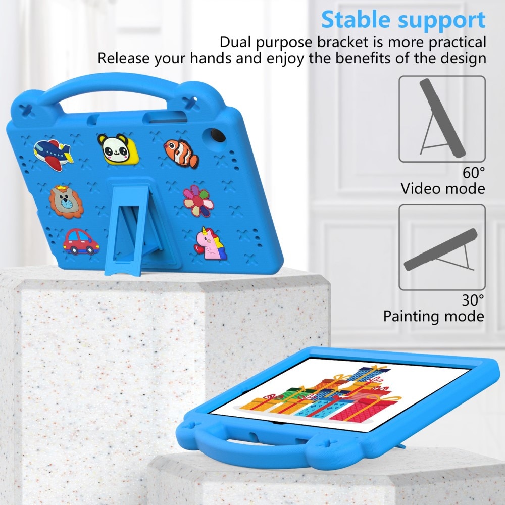 Kickstand Coque antichoc pour enfants Samsung Galaxy Tab A9 Plus, bleu