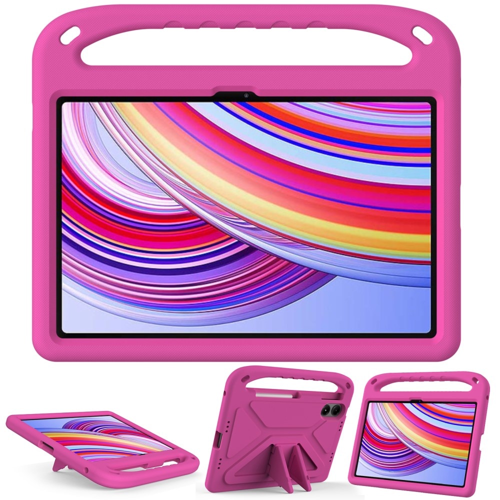 Coque EVA avec poignée pour enfants pour Xiaomi Redmi Pad Pro, rose