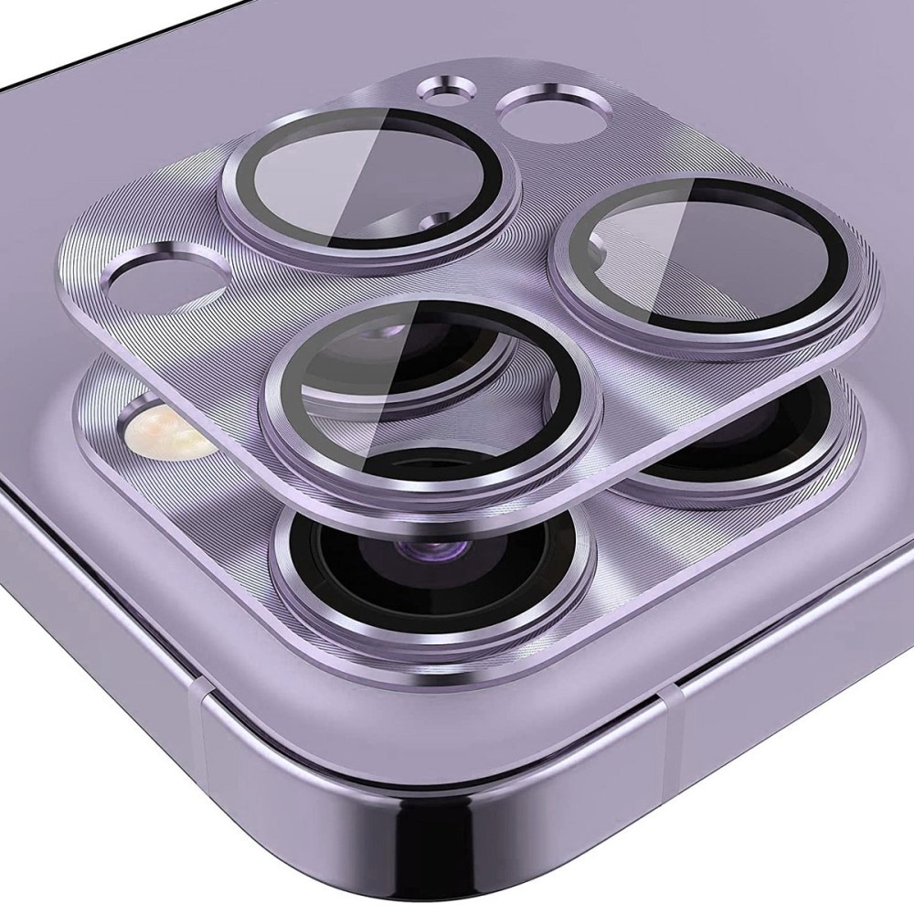 Caméra Protecteur Verre trempé Aluminium iPhone 14 Pro Max, violet