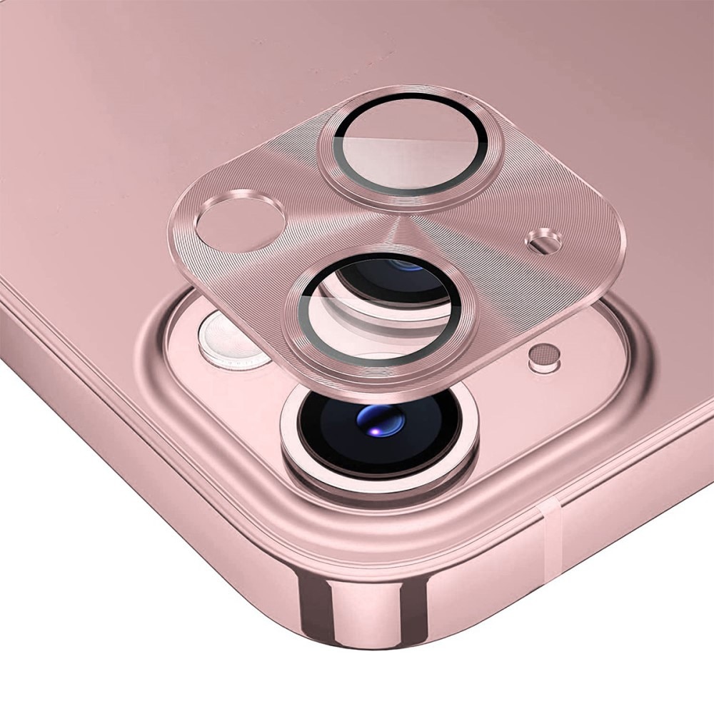 Caméra Protecteur Verre trempé Aluminium iPhone 14 Plus, rose
