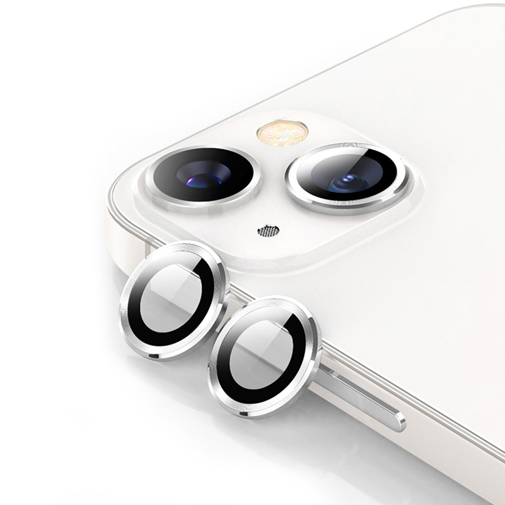 Protecteur d'objectif aluminium verre trempé iPhone 14 Plus, argent