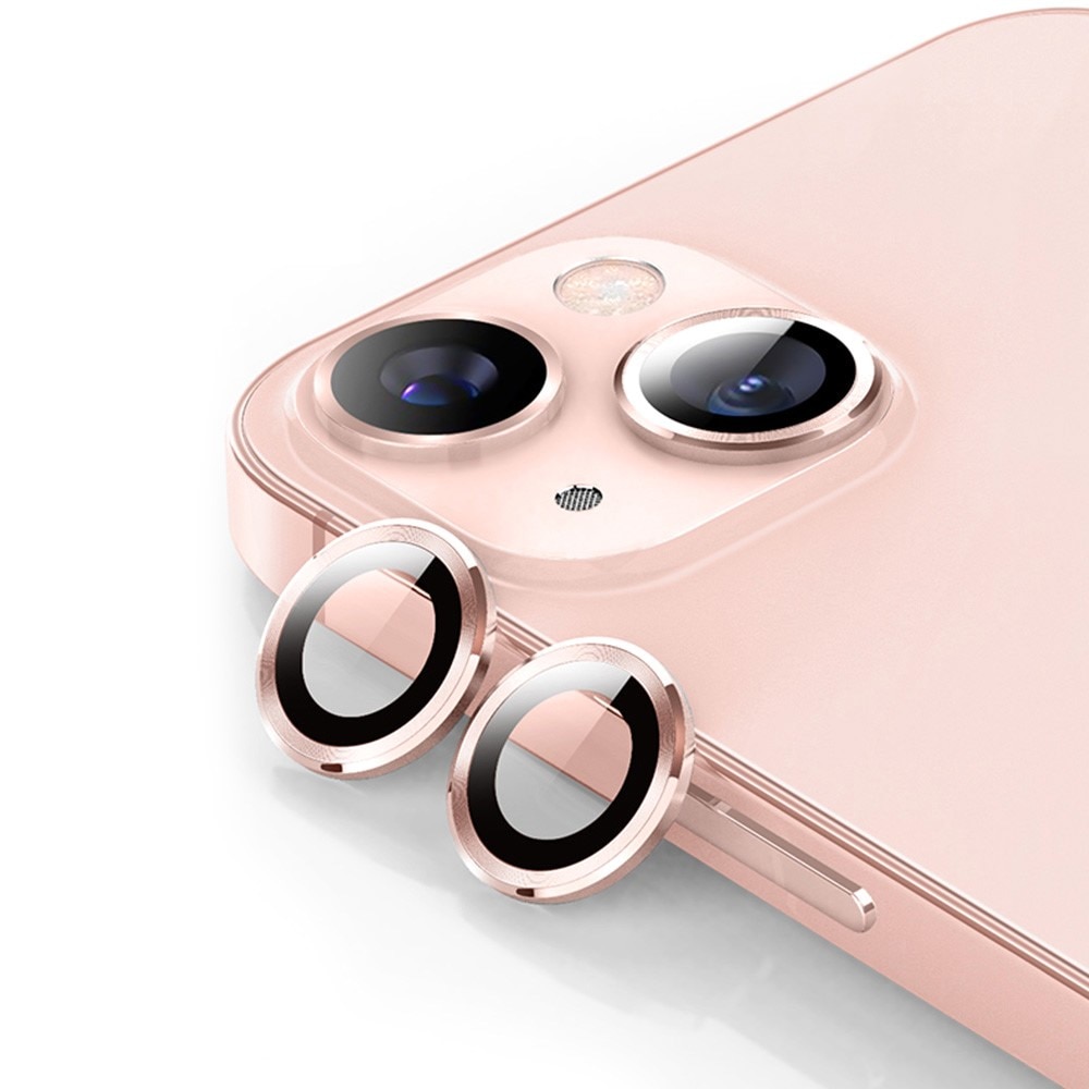 Protecteur d'objectif aluminium verre trempé iPhone 14 Plus, rose