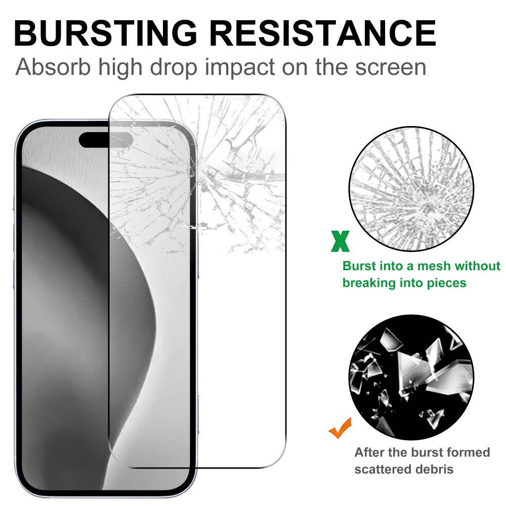 Protecteur d'écran et de caméra verre trempé iPhone 16 Pro Max Transparent