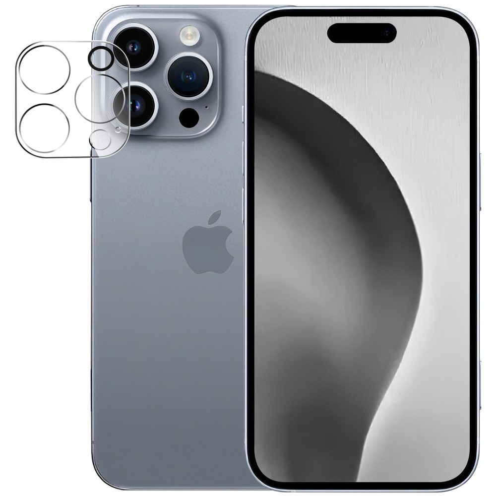 Protecteur d'objectif verre trempé iPhone 16 Pro Max, transparent