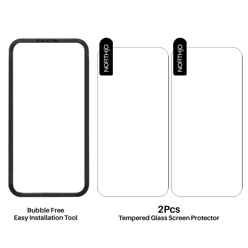 Protecteur d'écran en verre trempé iPhone 16 Pro Max (2 pièces)