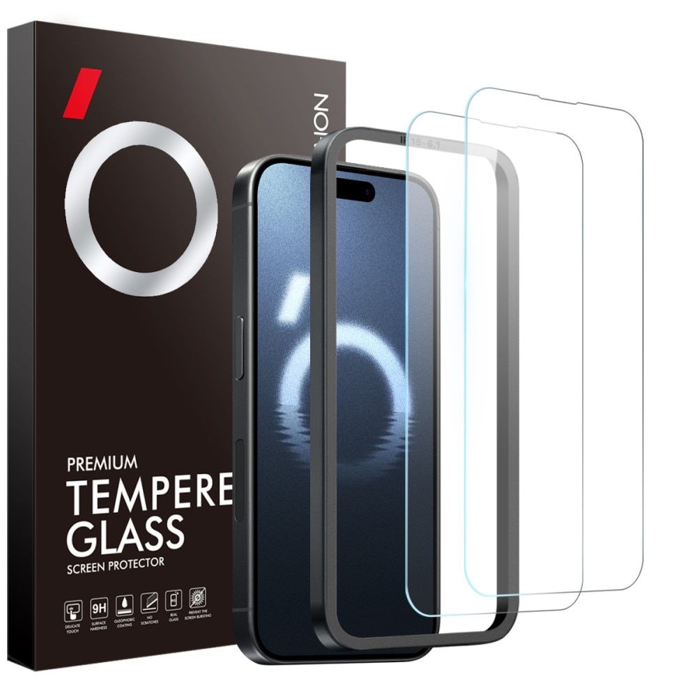 Protecteur d'écran en verre trempé iPhone 16 Pro Max (2 pièces)