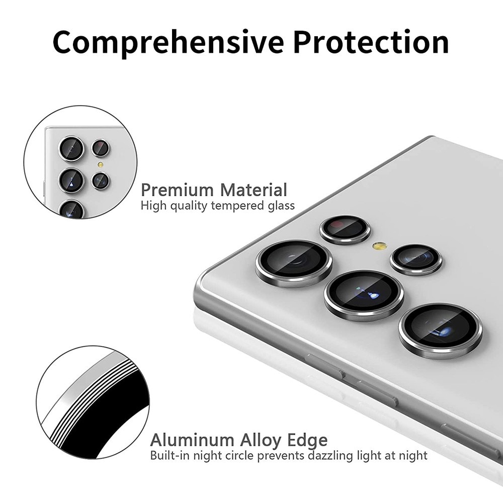 Protecteur d'objectif aluminium verre trempé Samsung Galaxy S25 Ultra, vert